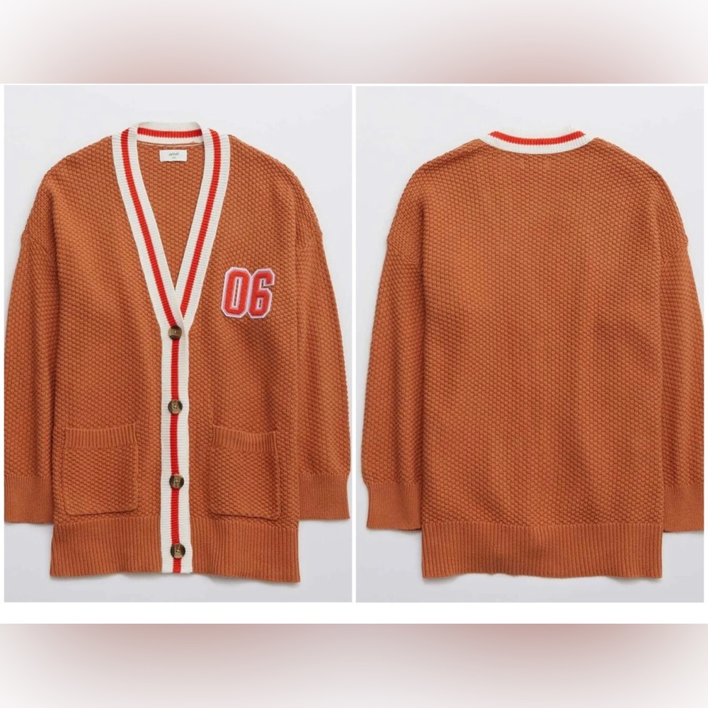 Aerie Oversized striped women's Varsity Cardigan brand new